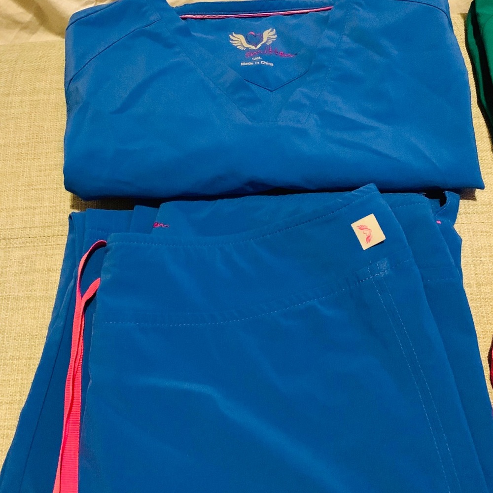 Smitten brand scrub set- Royal Blue